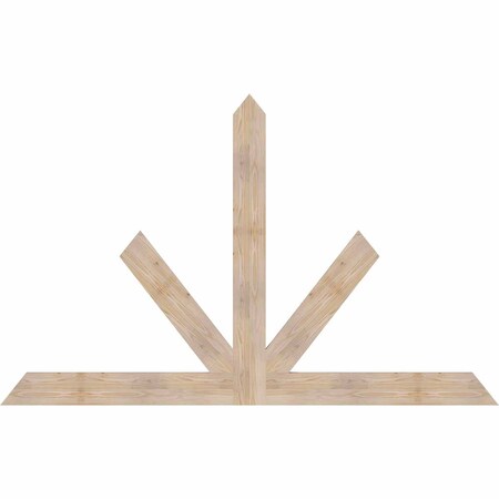 Ekena Millwork Saratoga Smooth Timber Gable Bracket, Douglas Fir, 84"W x 53"H x 1 1/2"D x 5 1/2"F, 15/12 Pitch GBW084X53X0206SAR00SDF